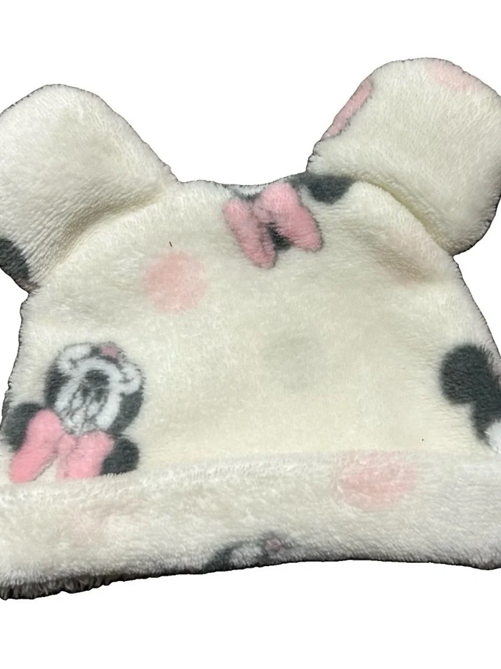 Baby Girl Disney Minnie Mouse Warm Winter Hat Size 0-6 Months